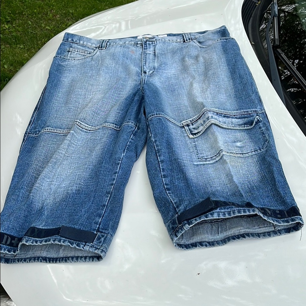 ‘D-tek’ Men's Relaxed Fit Blue long Denim Shorts or short denim pants.